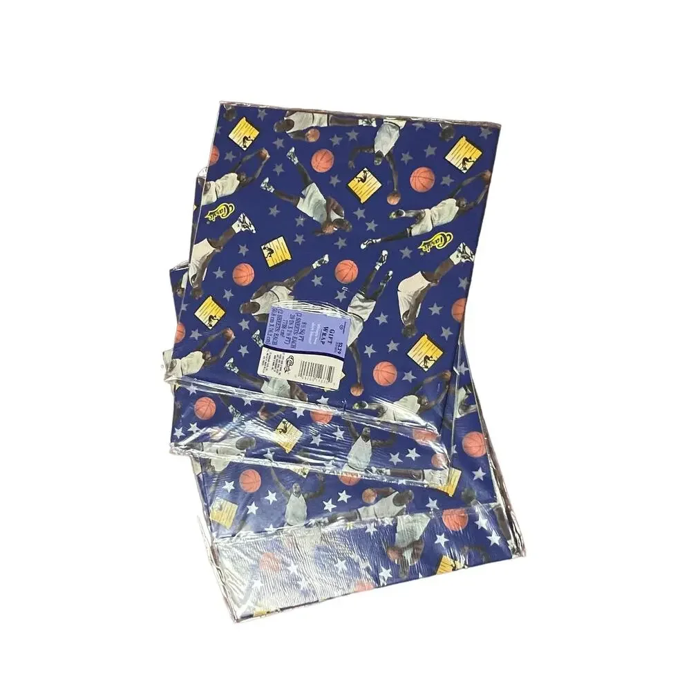 Vintage Shaquille O'Neal Shaq Wrapping Paper 1993 Hallmark 4 pks